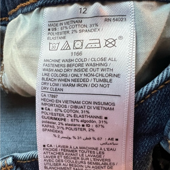 Old Navy Mid-rise Kicker Boot Cut Women’s Dark Blue Denim Jeans Size 12 - Picture 7 of 7